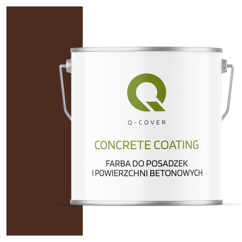 Farba do Posadzek i Powierzchni Betonowych Q-Cover Brązowy RAL8016 5L