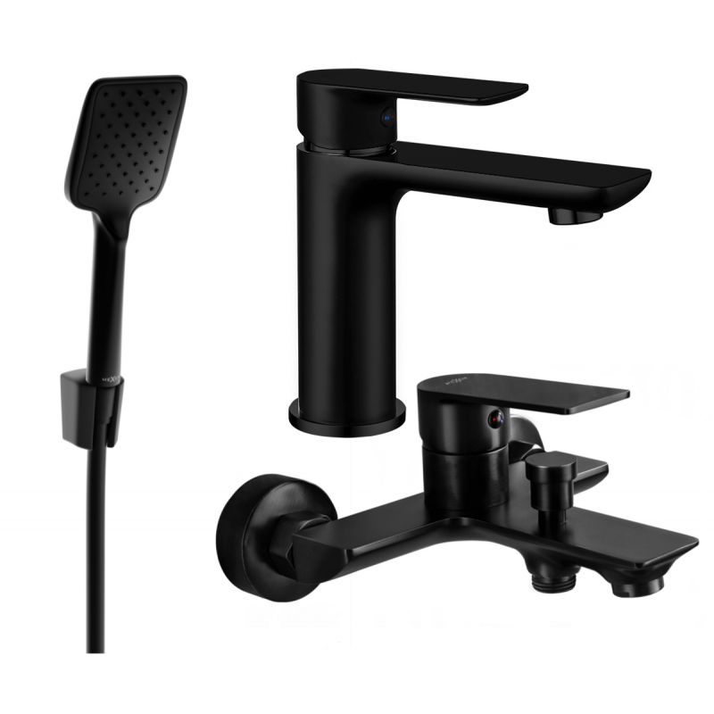 Zestaw wannowy Mexen Alfa czarny 745703R62-70 1 szt.