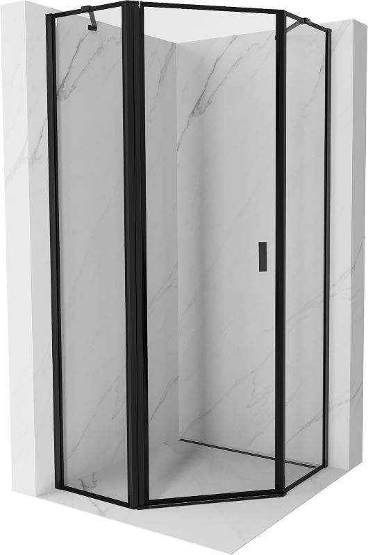 Kabina prysznicowa Mexen Mist czarna 90x90 cm - 8A8-090-090-70-70-L 1 szt.