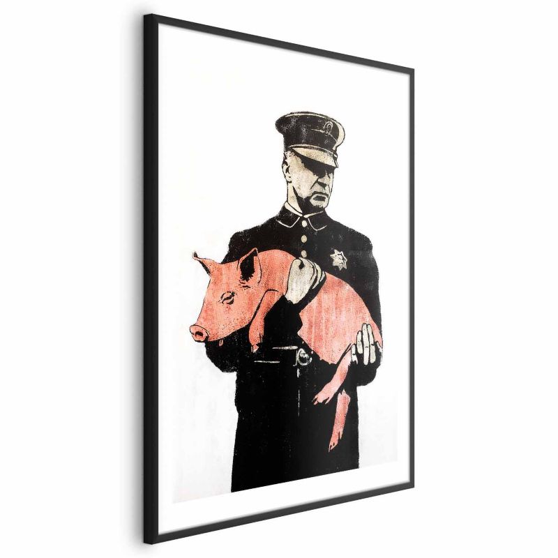 Plakat Artgeist Policyjna świnia 21x30 cm z ramą czarną 1 szt