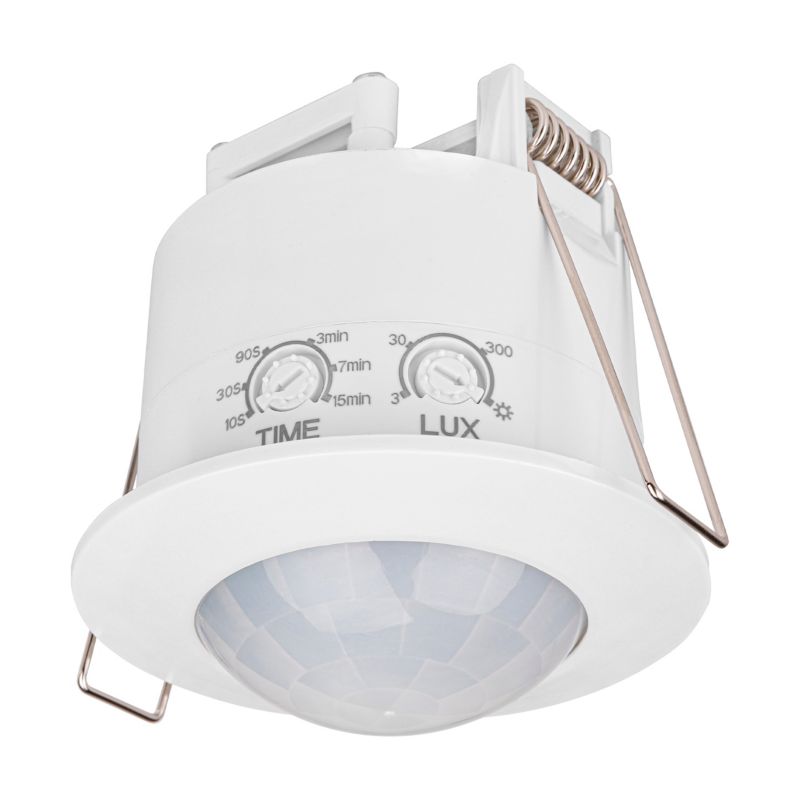 Czujnik ruchu PIR MasterLED sufitowy montażowy IP20 biały 360 stopni 1200W 1 szt.