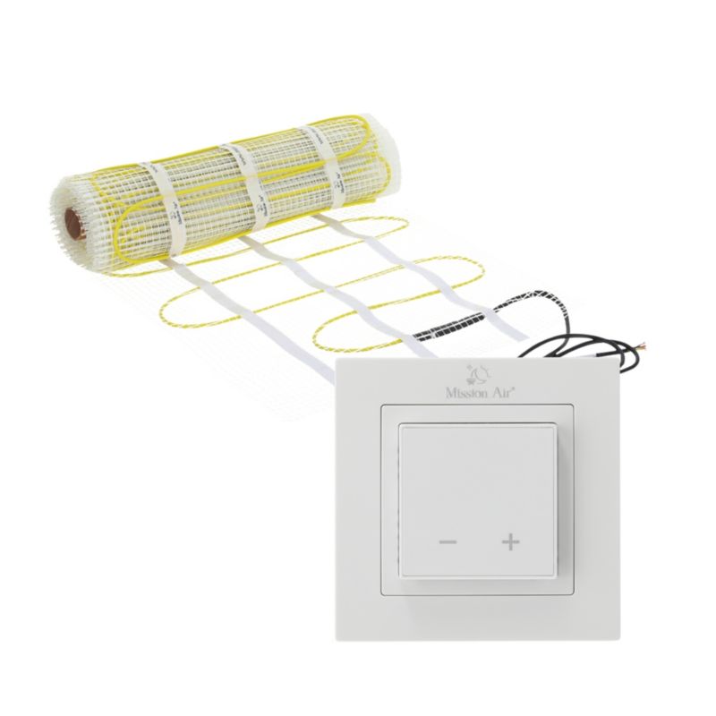Zestaw mat grzewczych pod płytki Mission Air MA-160 2,5m² + Aries LCD Biały 1szt
