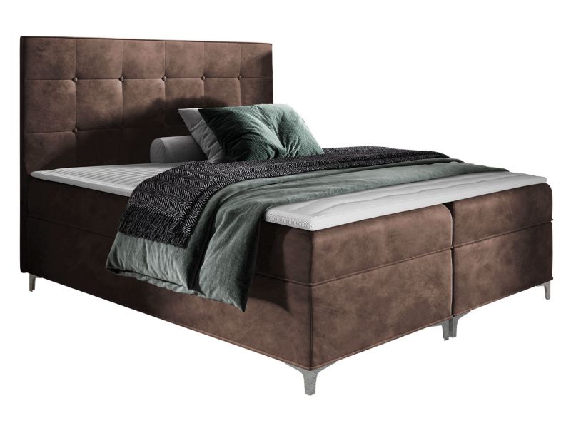 Łóżko kontynentalne MIRJAN 24 Snake 200x200 palona kawa 1 szt.