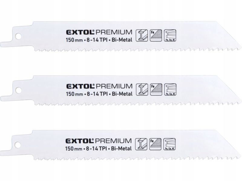 Brzeszczot do piły szablastej Extol premium metal 150 mm 14TPI 3 szt