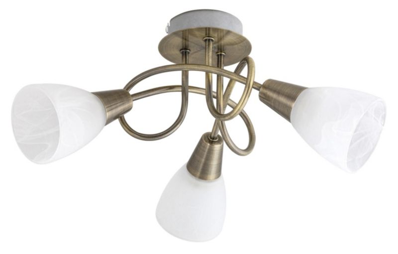 Lampa sufitowa Rabalux Jenna brąz antyczny-biała wym: 21 x 36 x 36 cm 3xE14 x 40W 1 szt.