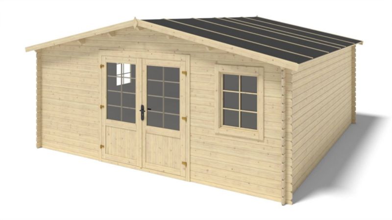 Domek ogrodowy ALTANKA 25 m2 - 5x5 m - 28 mm, drewniany, 1 szt.