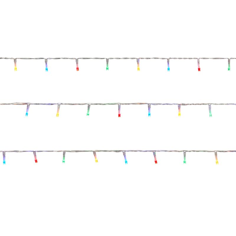 Lampki zewnętrzne 120 LED multikolor przezroczyste