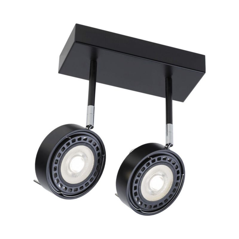 Lampa sufitowa Shilo Fussa czarna 2 x GU10 x 18W wym: 29 x 25 x 8 cm - 1 szt.