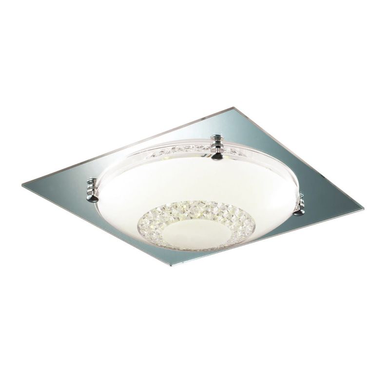 Plafon Italux Ermes biały LED 18W 3000K 1440lm IP20 wym: 8,5 x 41,5 x 41,5 cm szkło - 1 szt.