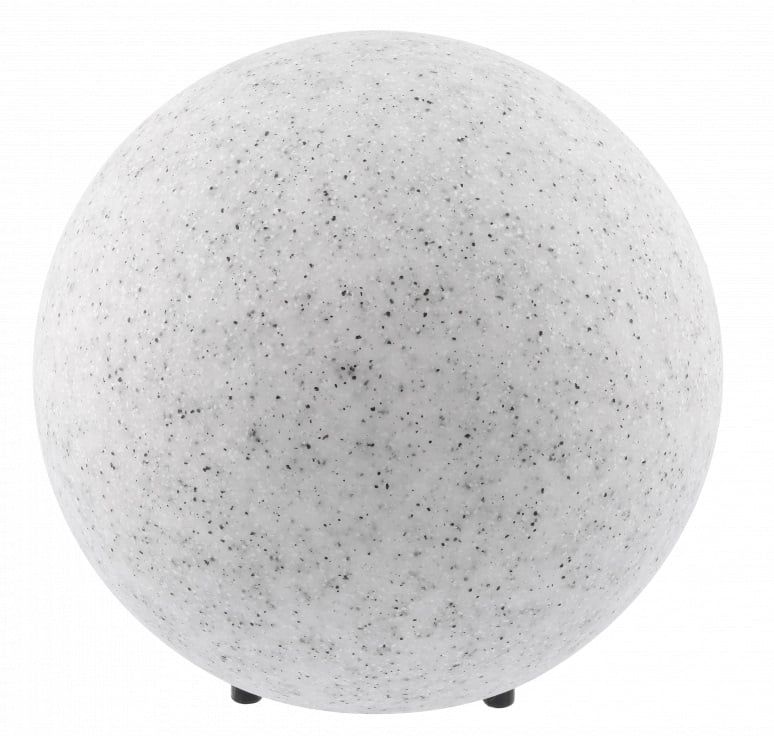 Lampa ogrodowa GTV Marmo zewnętrzna IP65 E27 biała-szara, kula 25 cm, 1x20W, 1 szt.