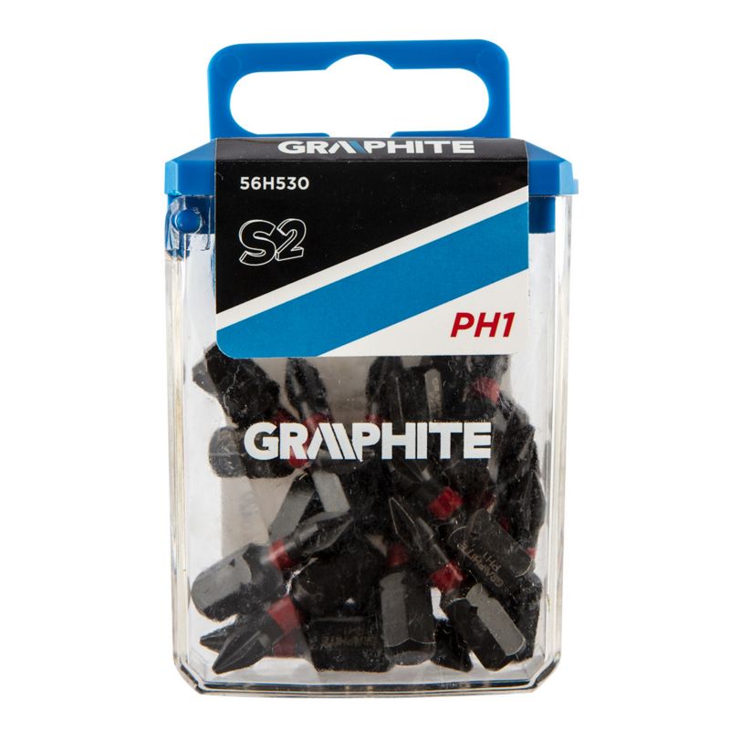 Bity udarowe GRAPHITE typ PH1 x 25 mm, 20 szt. 1 kpl.