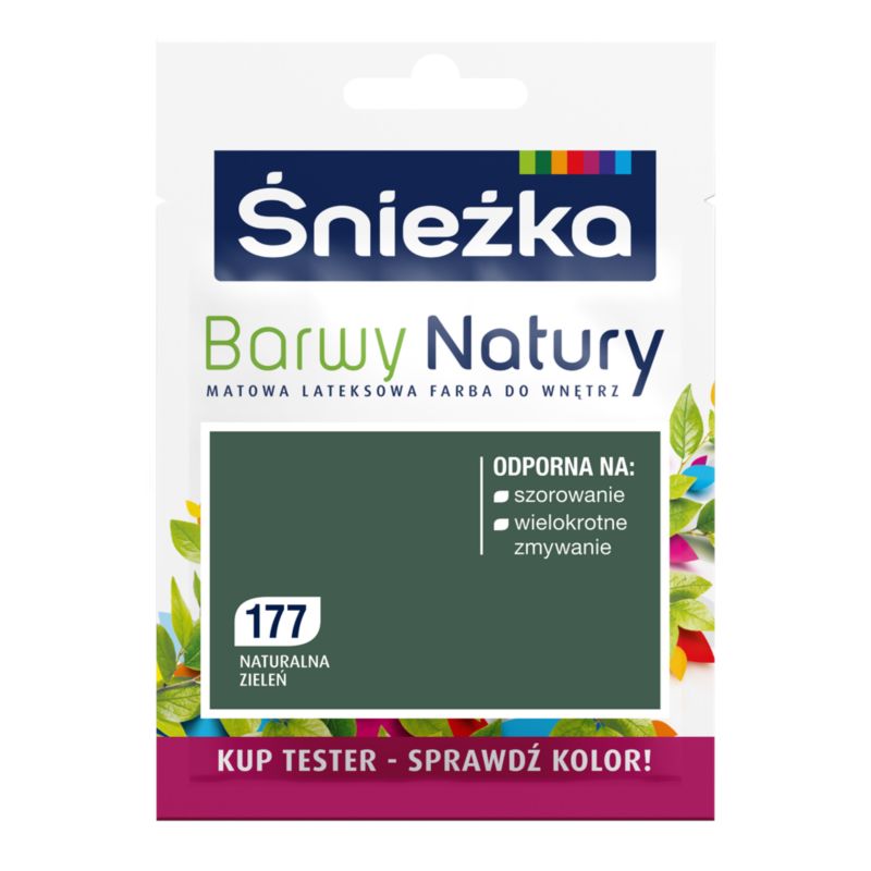 Tester farby Śnieżka Barwy Natury naturalna zieleń 25 ml