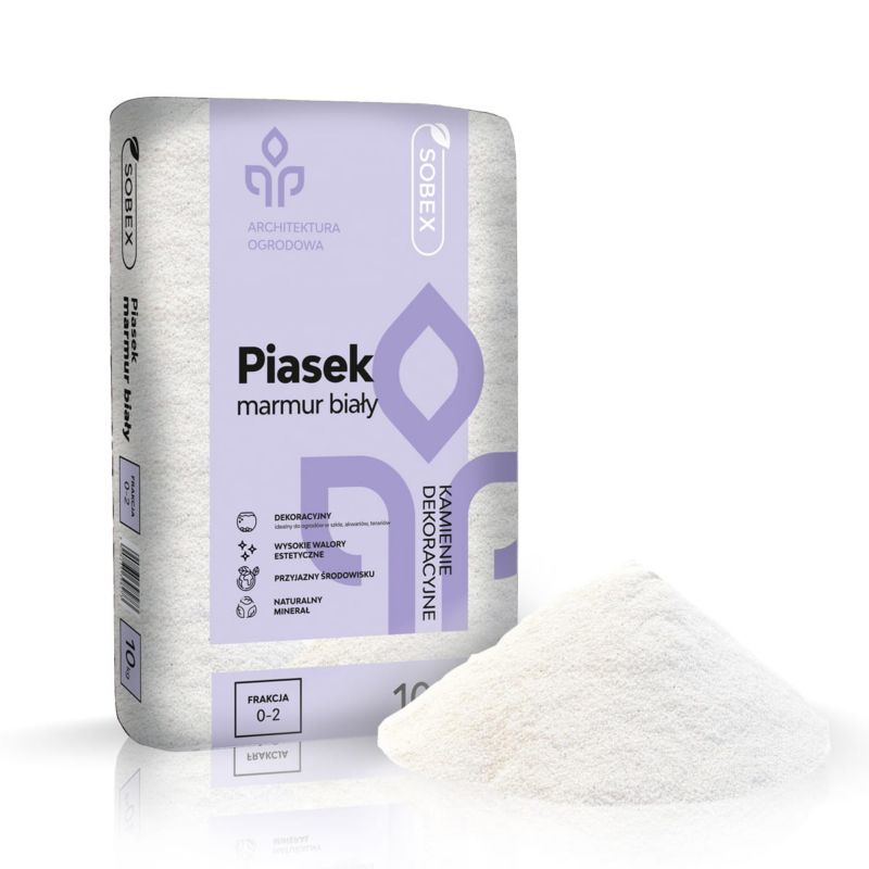 Piasek marmur biały 10 kg (0-2), SOBEX, 1 szt.