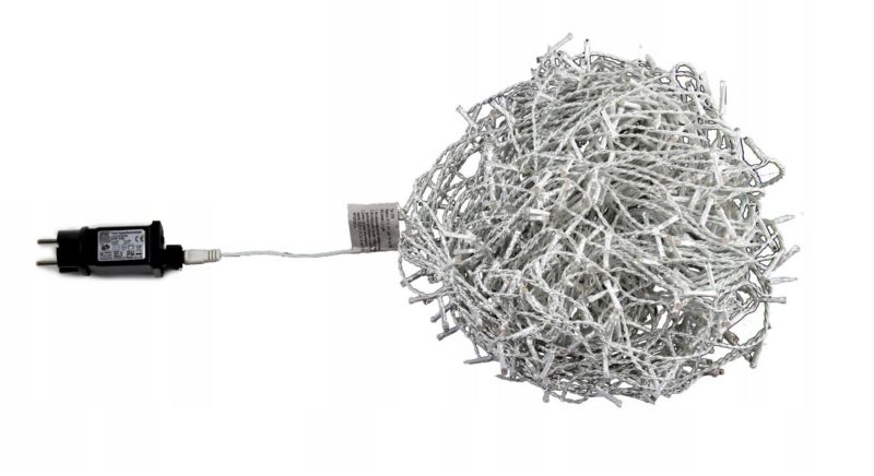 Lampki Corciano Choinkowe Sople 500 LED 18m Białe Zimne 1szt.