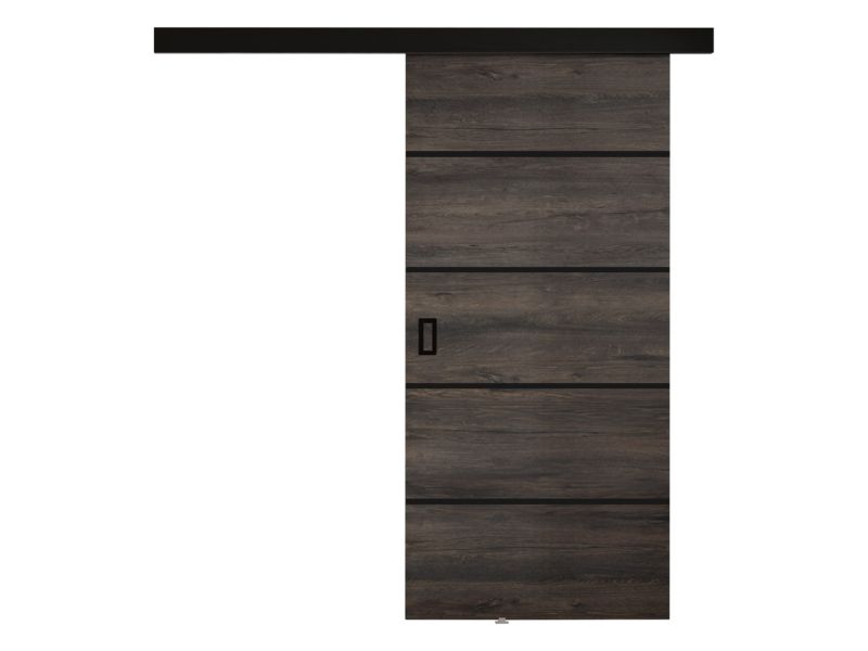 Drzwi przesuwne wewnętrzne MIRJAN 24 Werdi Plus 70 + samodomykacz jesion ciemny 1 kpl.