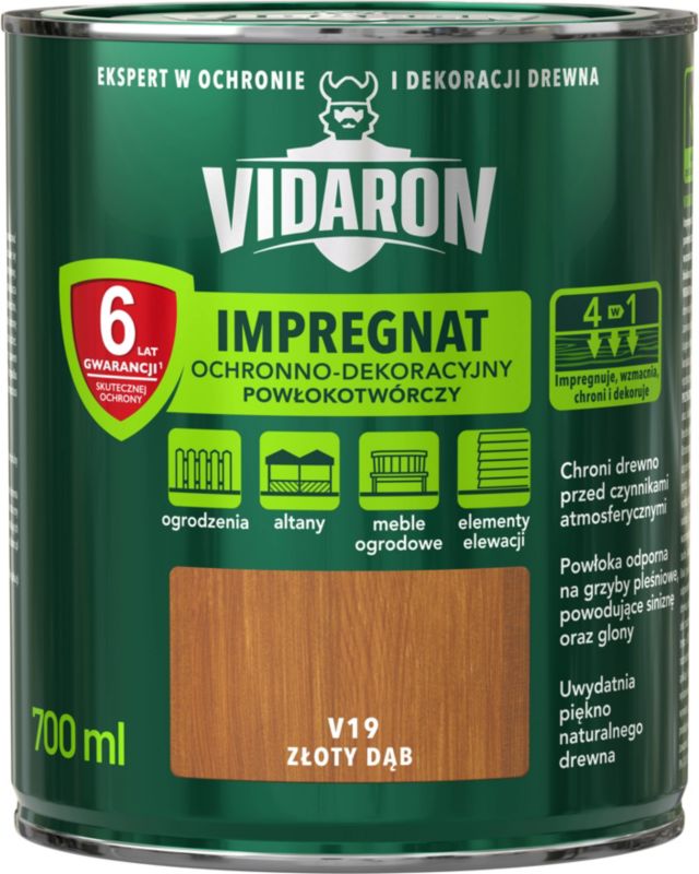 Impregnat do drewna Vidaron złoty dąb 0,7 l