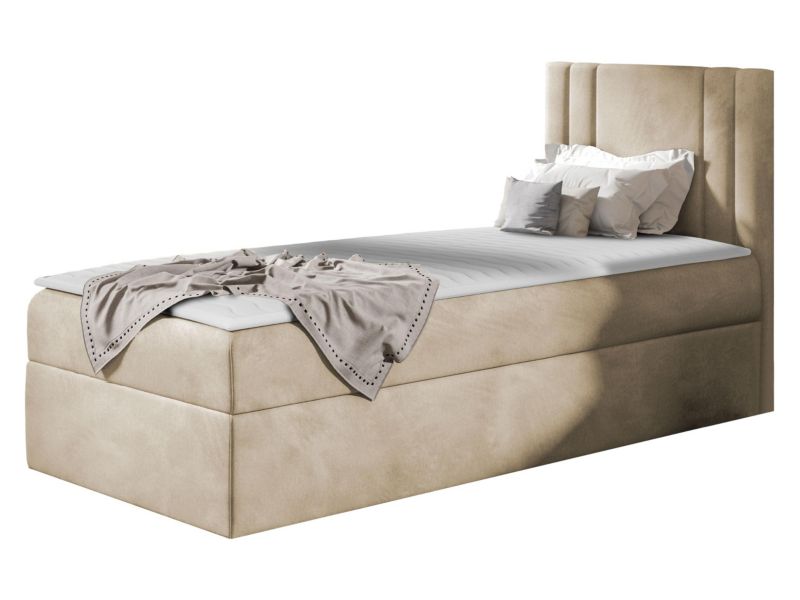 Łóżko kontynentalne MIRJAN 24 Carmen Mini 90x200, Strona: Prawa beżowy 1 szt.