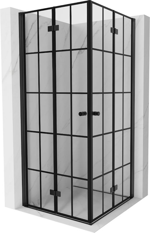 Kabina prysznicowa Mexen Mist-F czarna kratka 120 x 120 cm 1 szt