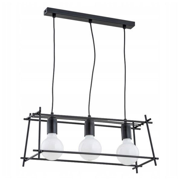 Lampa wisząca Alfa Neti 0391 czarna industrialna 3xE27 x 15W 1 szt.