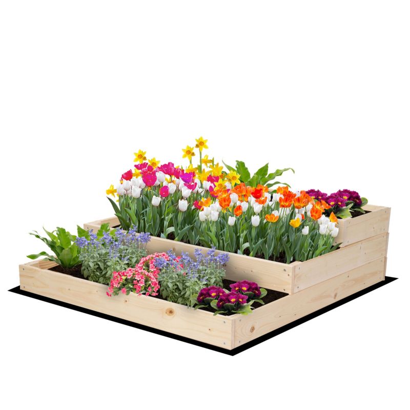 Skrzynia na warzywa MODO24 warzywnik wysoka impregnowana drewno 27x90x93 cm 1 szt.