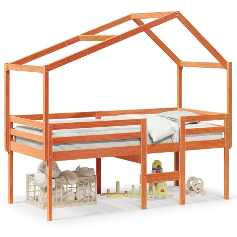 Łóżko drewniane WaszeMeble 90x200 cm brąz WM-3282054 1 szt.