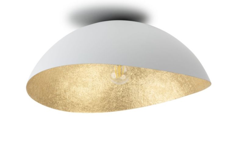 Lampa sufitowa wisząca Sigma Lighting Solaris 3318 biało-złota dekoracyjna 1xE27 x 1 szt.