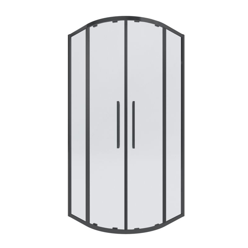 Kabina prysznicowa CELESTIA Durasan 80x80 czarna półokragła 1 szt.