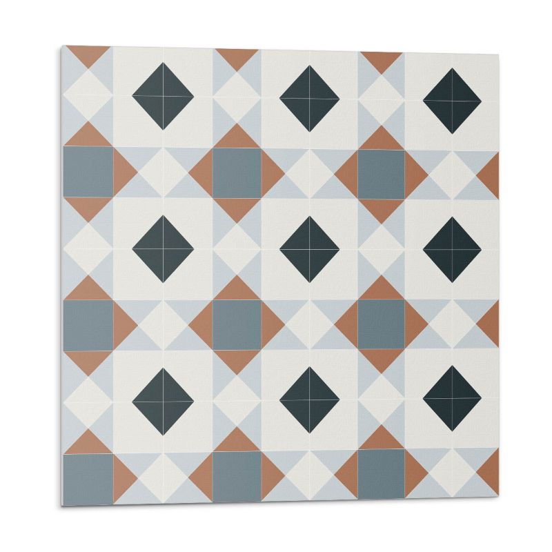 Kafelki samoprzylepne Wallfluent 30x30 cm Wzór kafli w kształtach geometrycznych 9 szt.