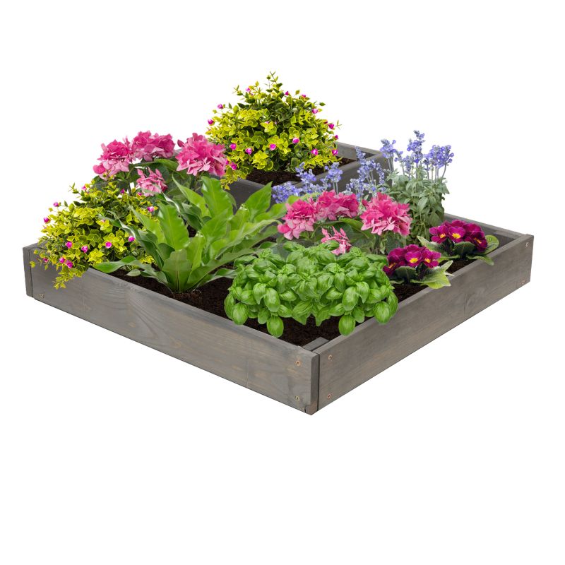 Skrzynia narożna piętrowa MODO24 na zioła i warzywa 18x60x60 cm 1 szt.