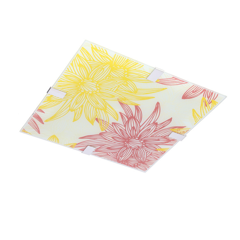 Czerwona plafoniera sufitowa LED zintegrowana 16W do salonu GEORGIA