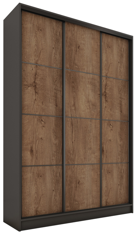 Szafa przesuwna z półkami i szufladami 150 cm LOFT MAX