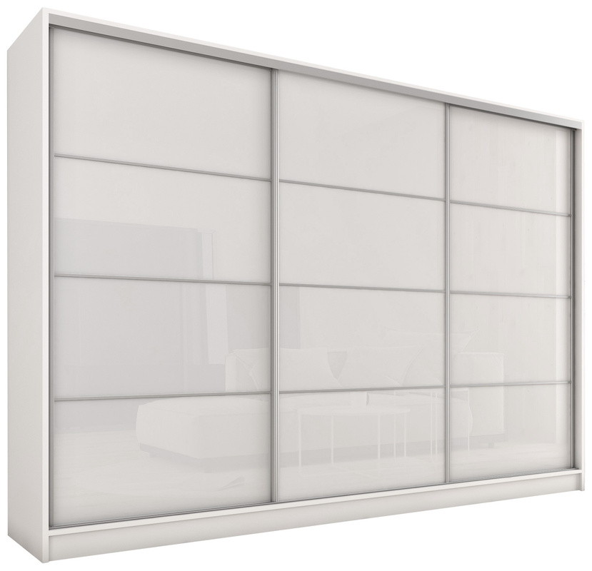 Szafa przesuwna 250 biała połysk TOP