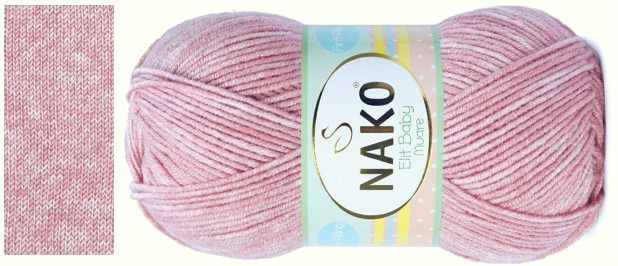 WŁÓCZKA ANTI-PILLING NAKO ELIT BABY MUARE kol. 32153 / brudny róż