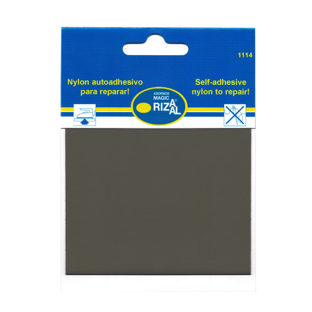 łatka nylonowa wodoodporna, samoprzylepna RIZAL kol. 1 popielaty