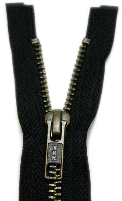 Zamek metalowy rozdzielczy/mosiądz Kolor Czarny rozm. 60-80cm