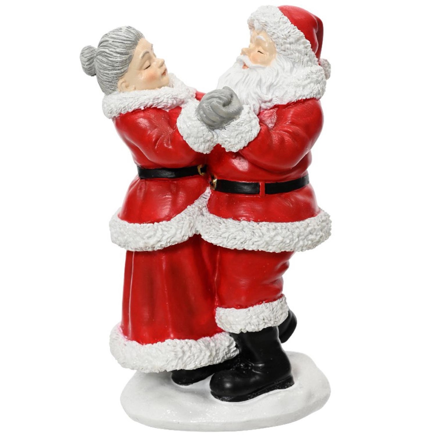 Figurka tańczący MIKOŁAJ i MIKOŁAJOWA - wys. 16 cm