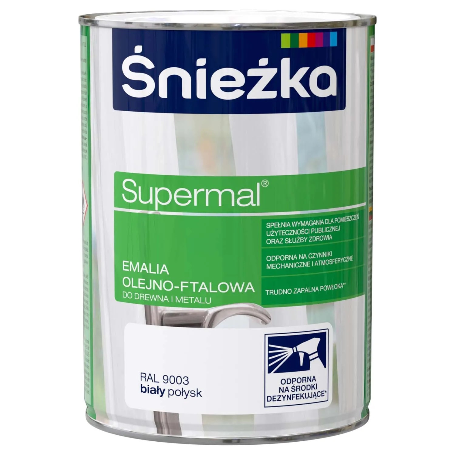 Śnieżka Emalia Supermal olejno-ftalowa połysk biała 800 ml