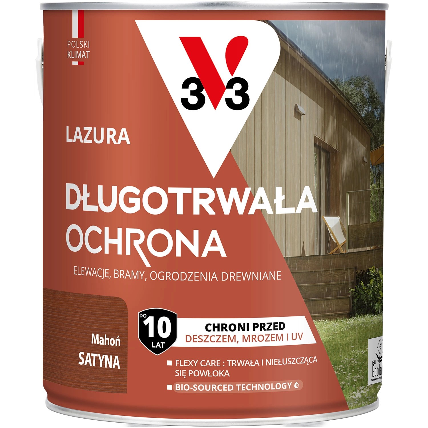 V33 Lazura długotrwała ochrona mahoń 2,5L