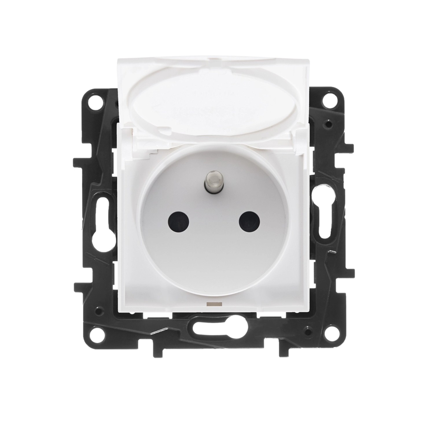 Niloe Step Gniazdo 2P+Z - IP44 16 A - 230 V bez przesłony, zaciski śrubowe, biał