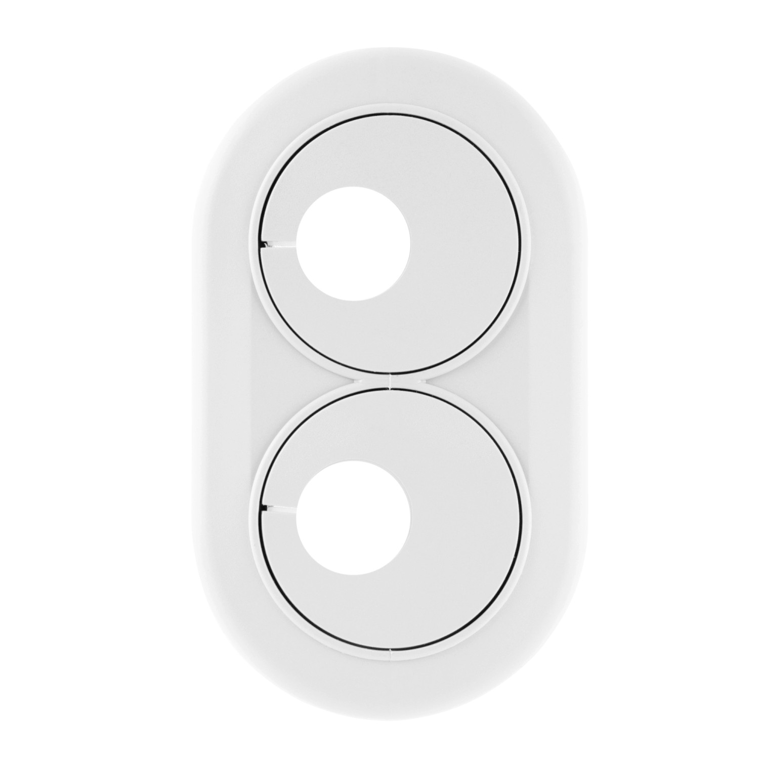 Rozeta podwójna, śr. 18 mm, kolor biały