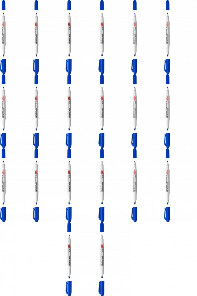 20x Marker suchościeralny Toma, 270, dwustronny, okrągła, 0.8/1.5 mm, niebieski