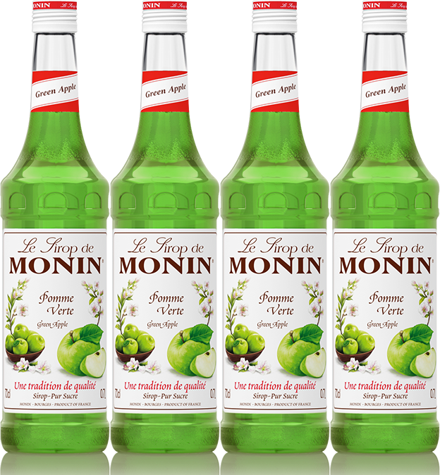 4x Syrop Monin, zielone jabłko, 700ml