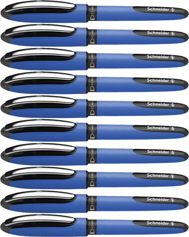 10x Pióro kulkowe Schneider One Hybrid C, 0.5 mm, czarny
