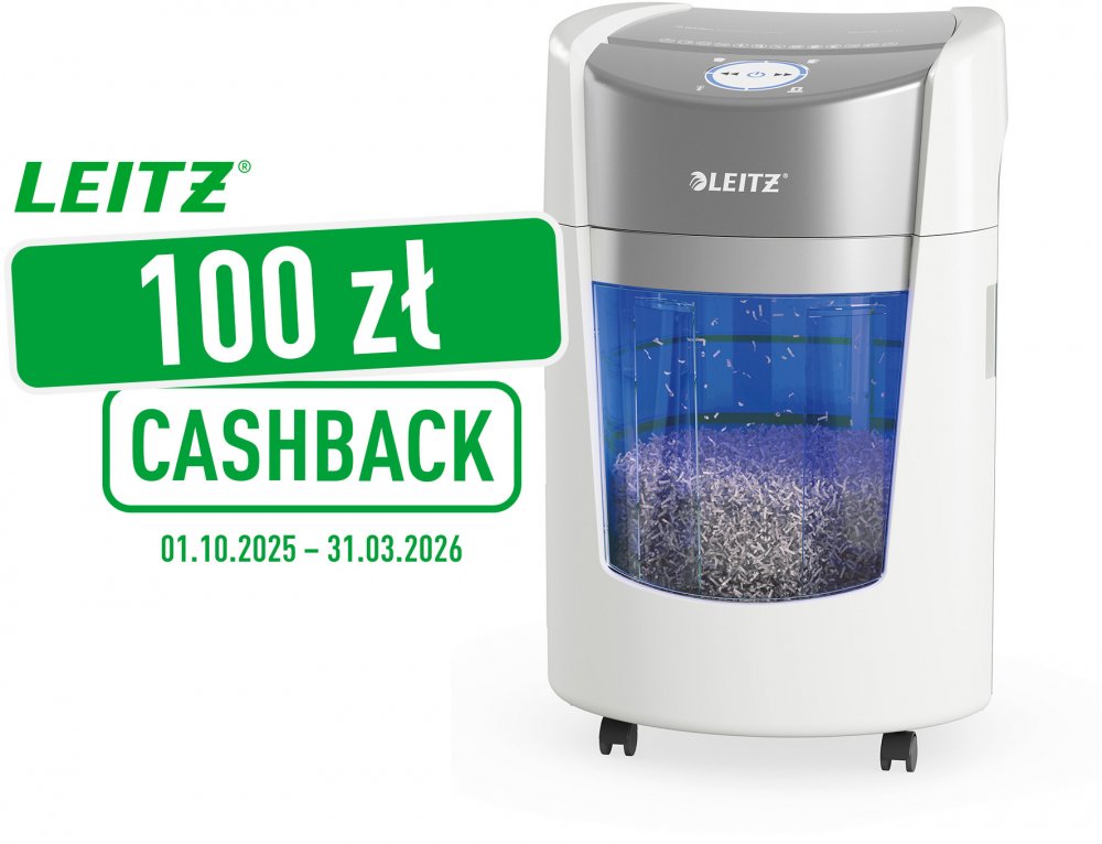 Niszczarka Leitz IQ Optimax Small Office 350, mikrościnek 2x15mm, 8 kartek, P-5 DIN, biały