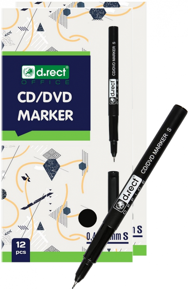 24x Foliopis D.Rect, okrągła, 0.4-0.5 mm, czarny