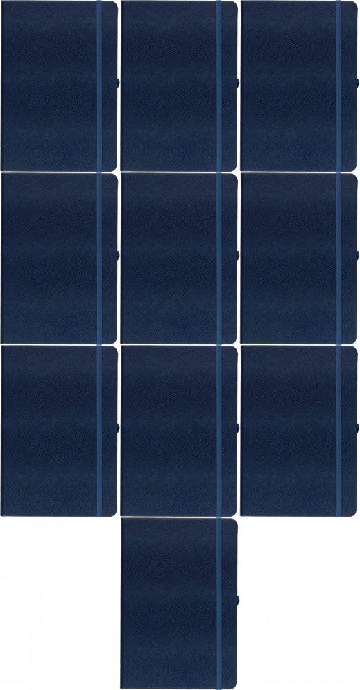 10x Notatnik w linie Opus O.Note London, A5, twarda oprawa, 112 kartek, niebieski