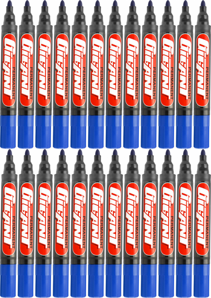 24x Marker permanentny Kamet, Gigant, okrągła, 5.2mm niebieski