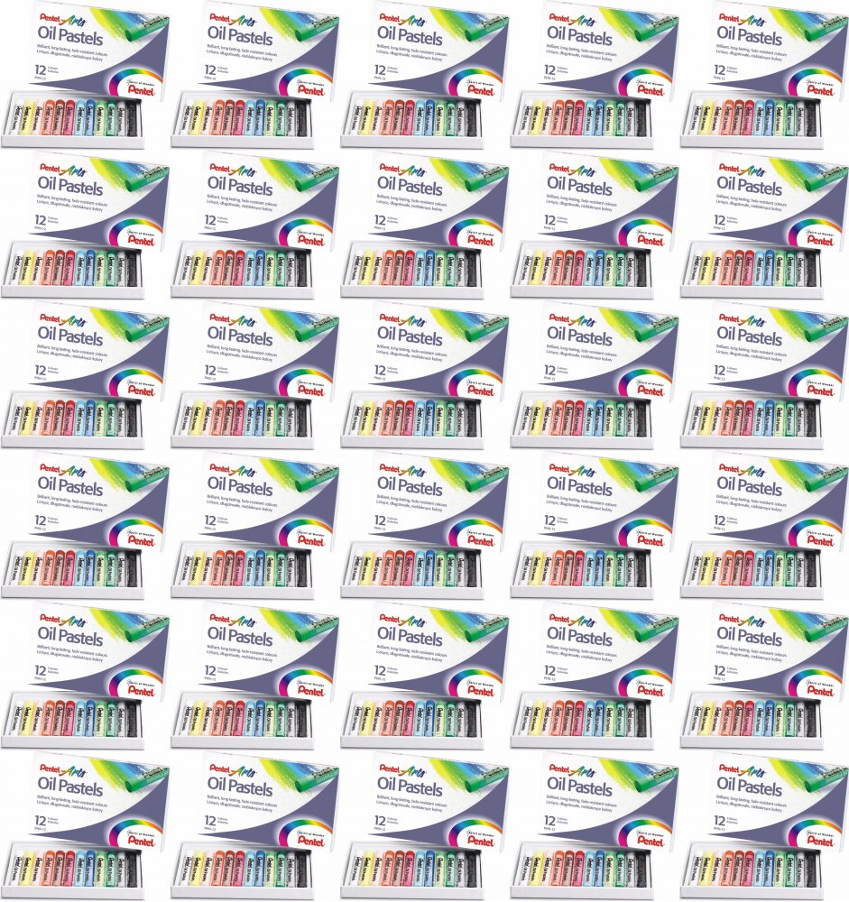 48x Pastele olejne Pentel, 12 kolorów