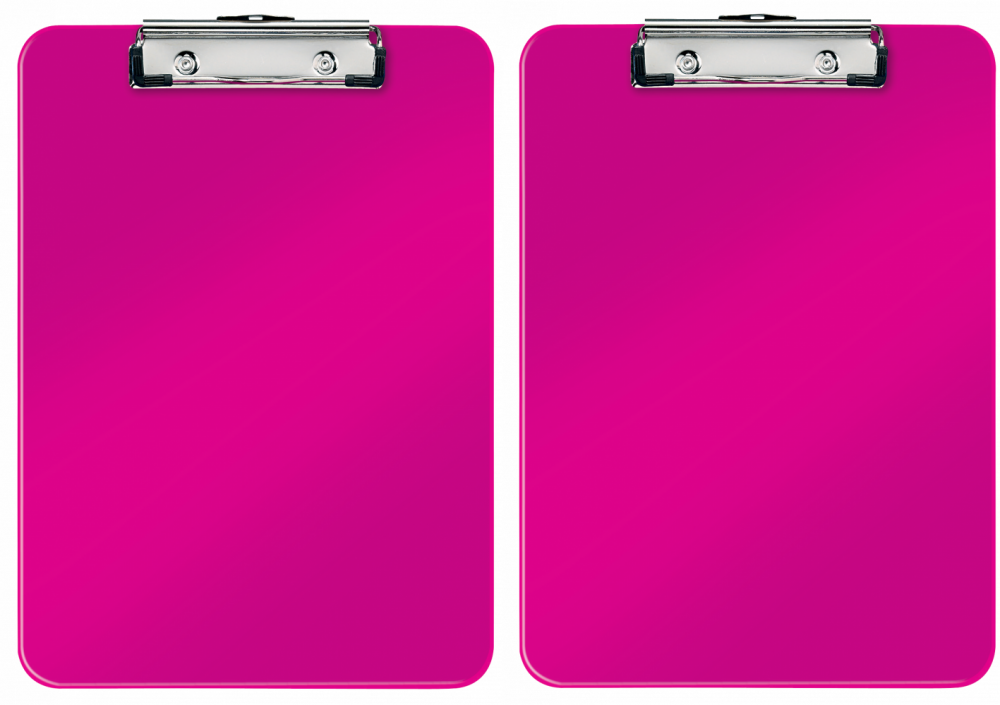 2x Clipboard Leitz Wow, A4, różowy
