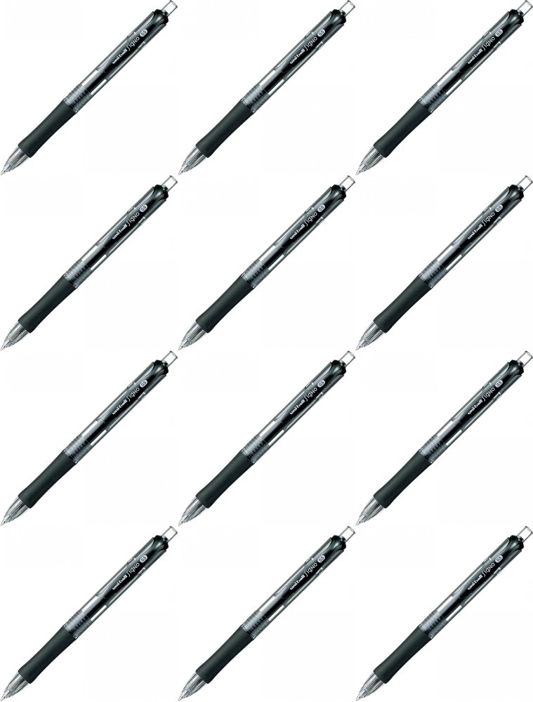 12x Długopis żelowy automatyczny Uni, UMN-152 Signo, 0.5 mm czarny